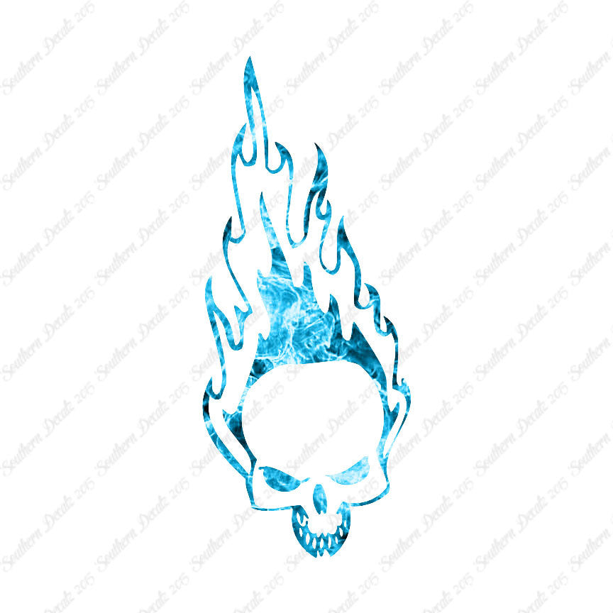 Skull Fire Flames Art