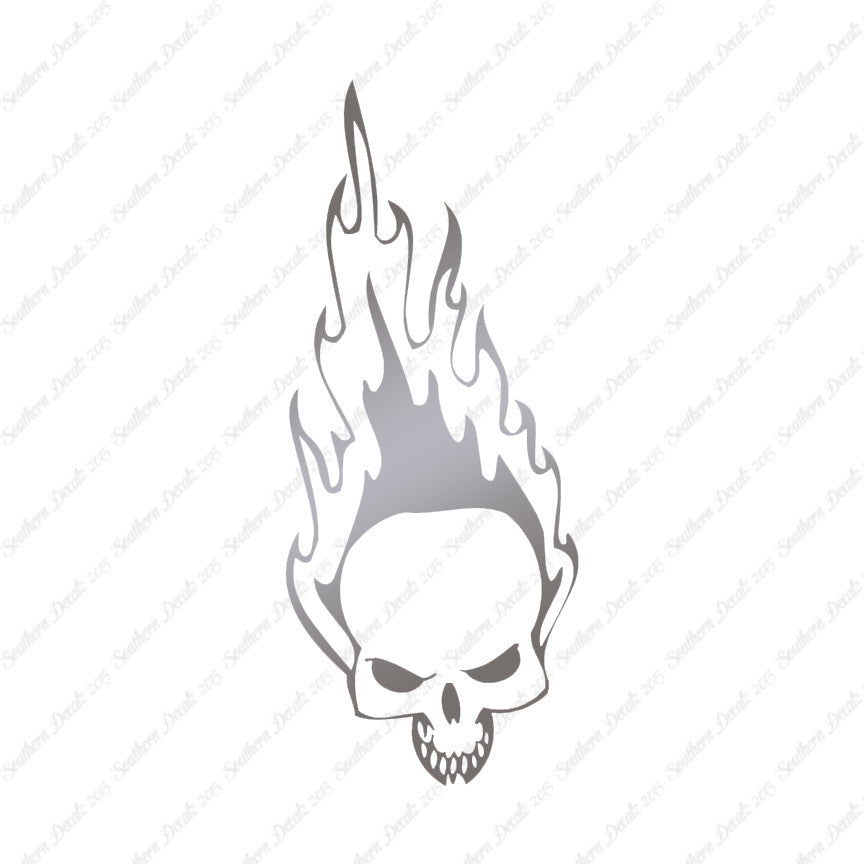 Skull Fire Flames Art