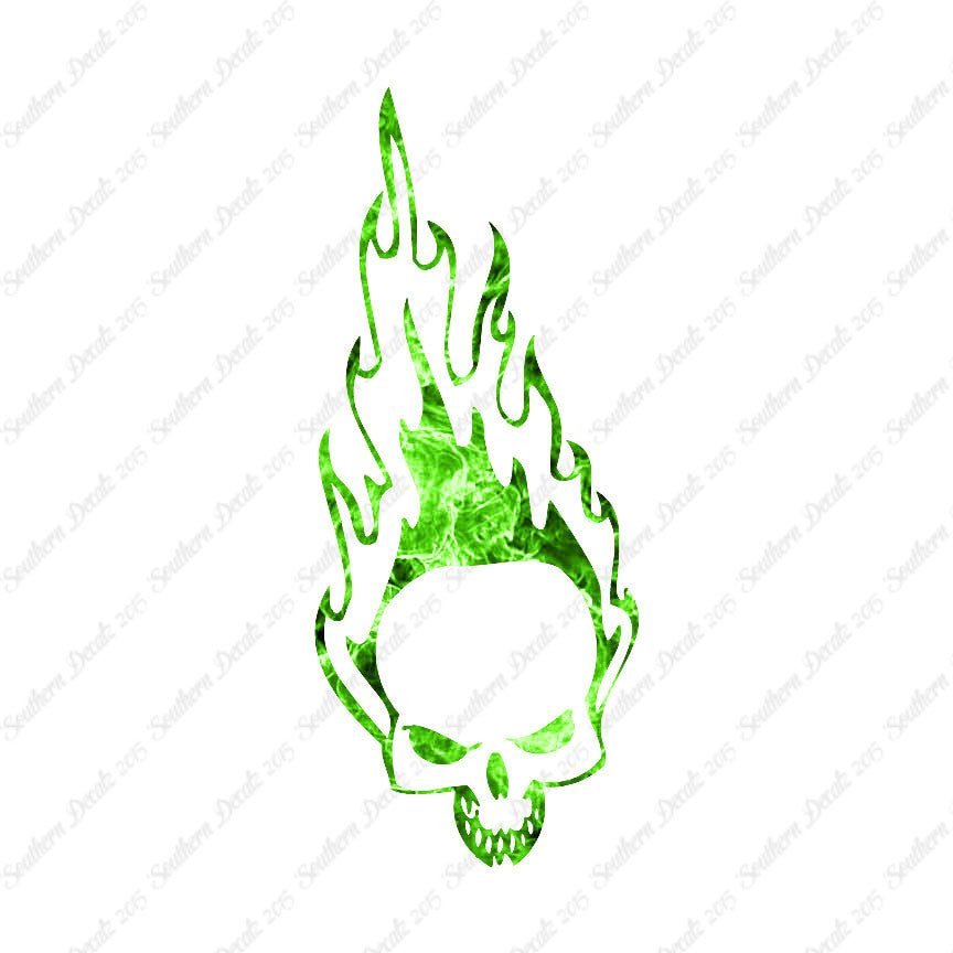 Skull Fire Flames Art