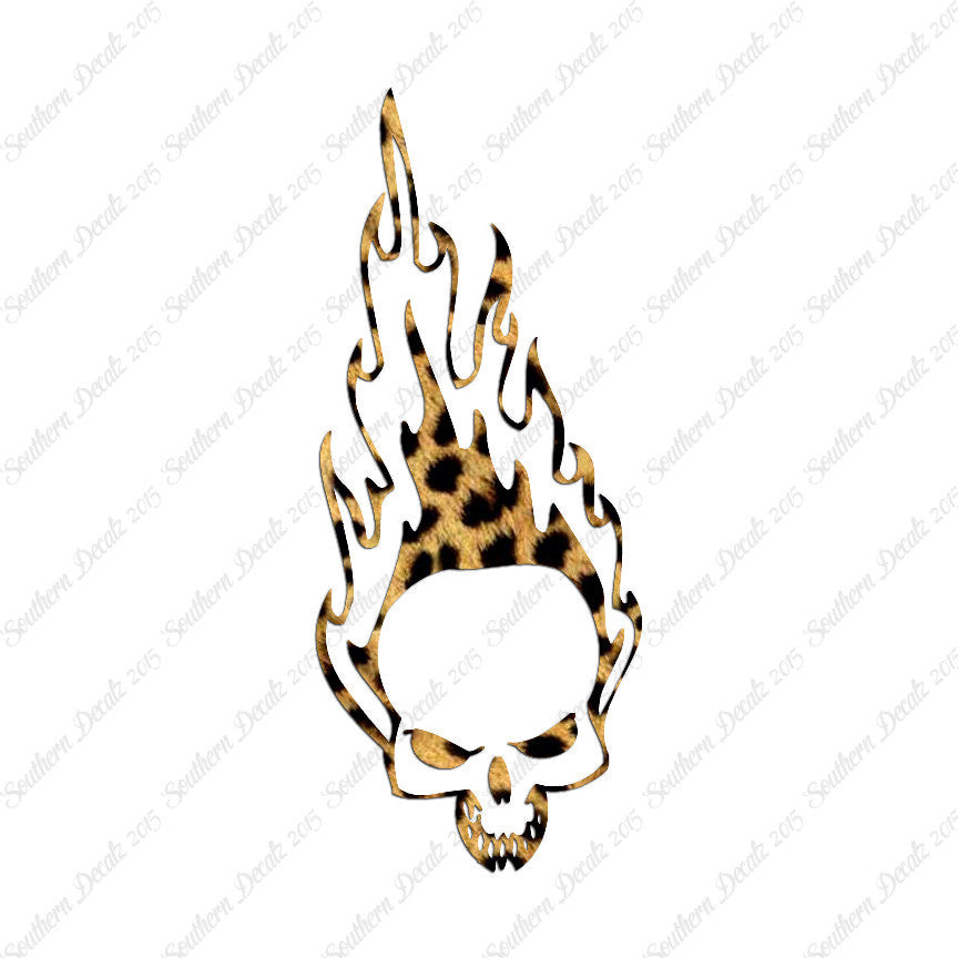 Skull Fire Flames Art
