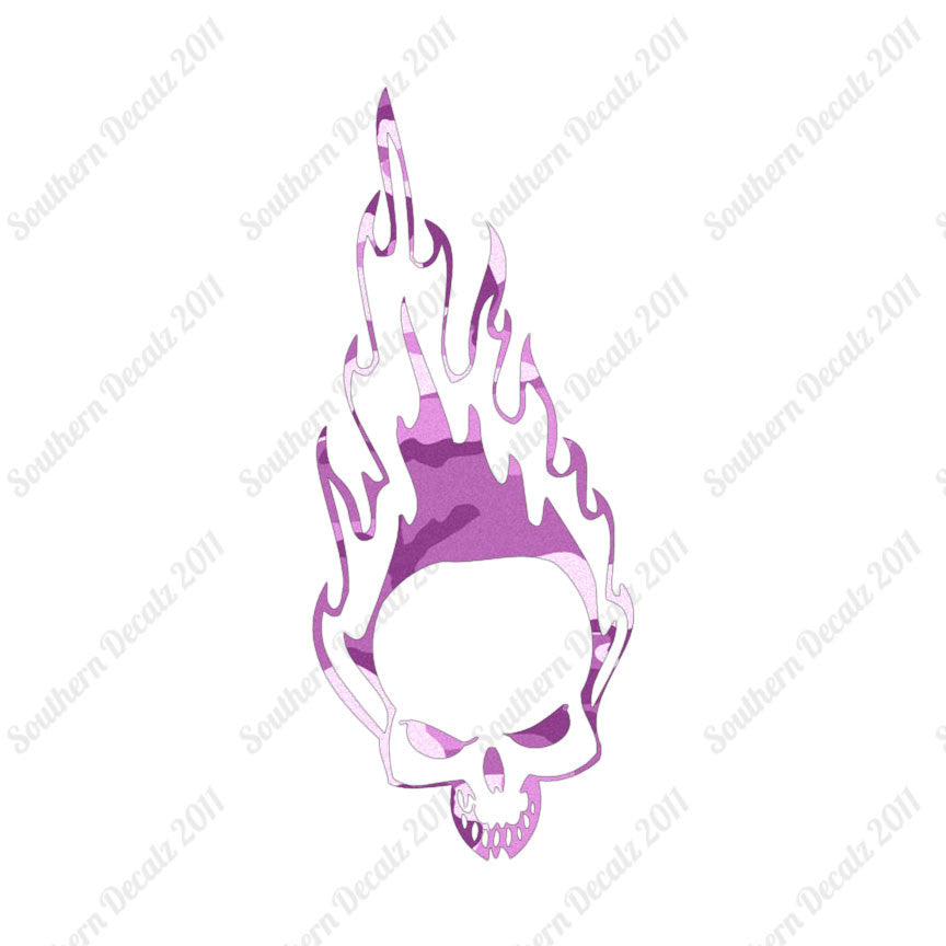 Skull Fire Flames Art