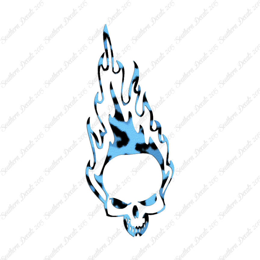 Skull Fire Flames Art