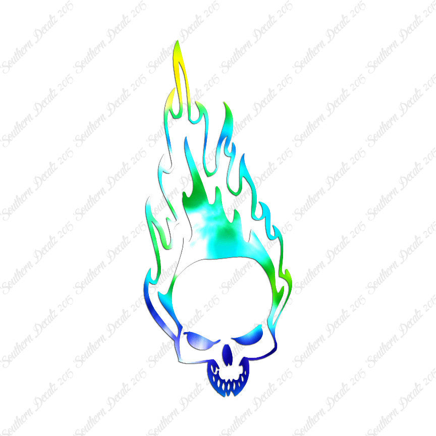 Skull Fire Flames Art