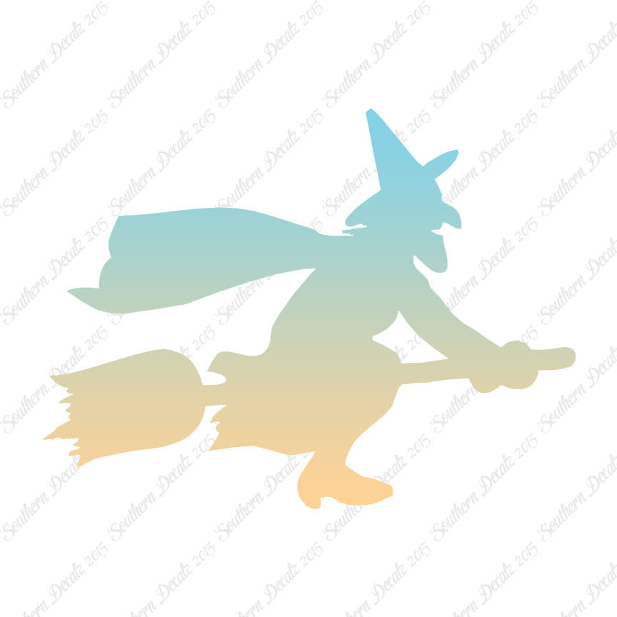 Flying Witch Broomstick Art