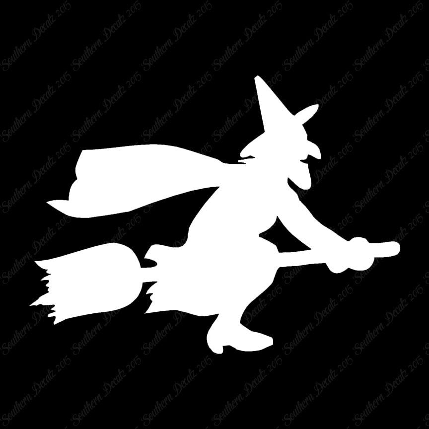 Flying Witch Broomstick Art