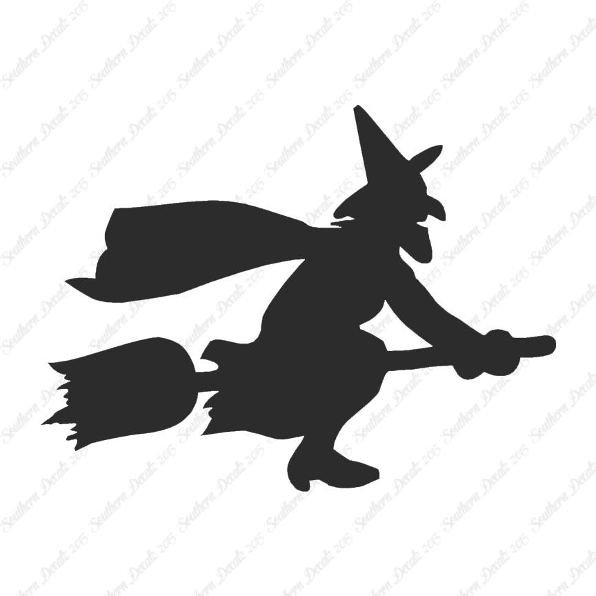 Flying Witch Broomstick Art