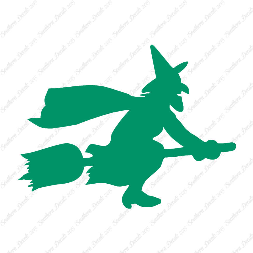 Flying Witch Broomstick Art