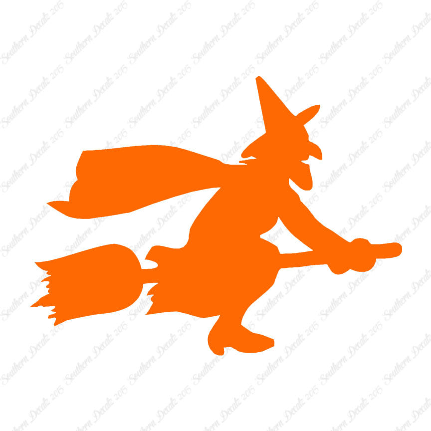 Flying Witch Broomstick Art