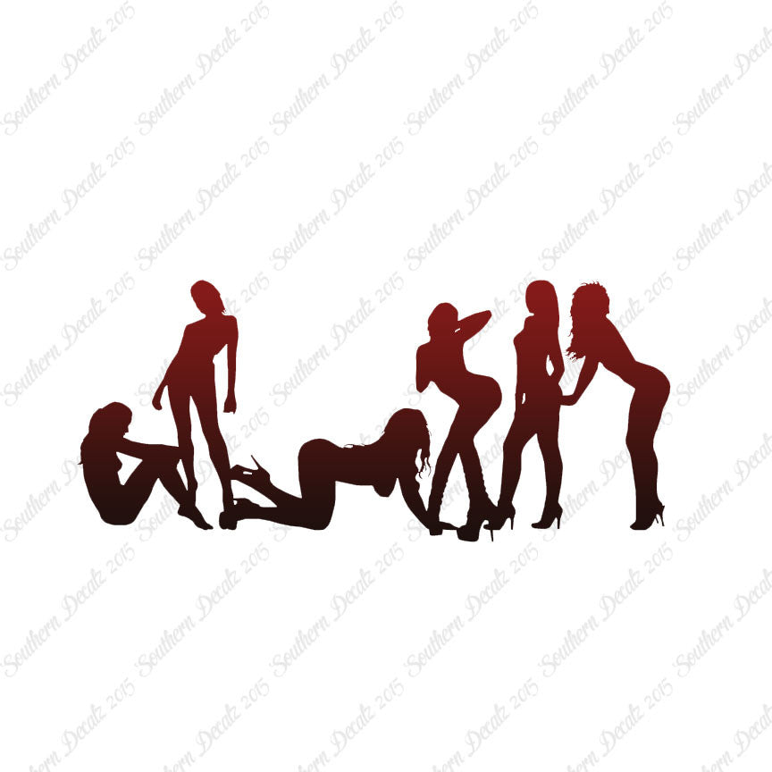 Group Of Dancers Strippers Girls