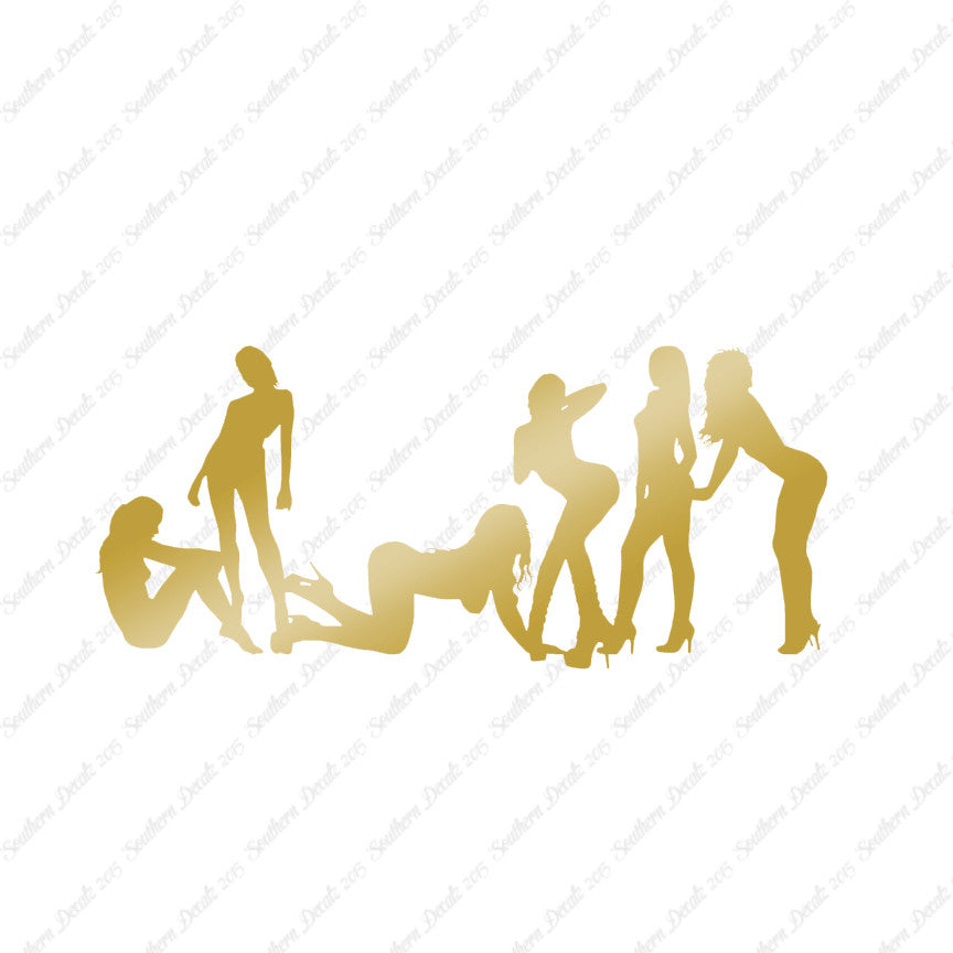 Group Of Dancers Strippers Girls