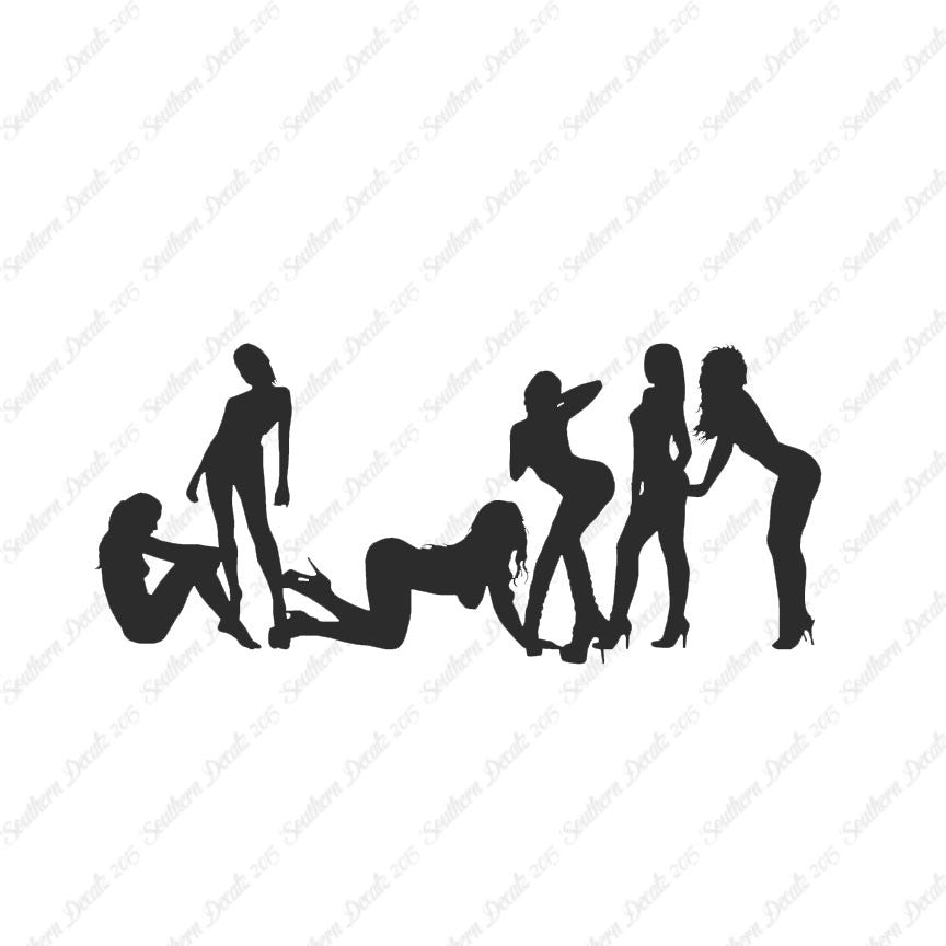 Group Of Dancers Strippers Girls