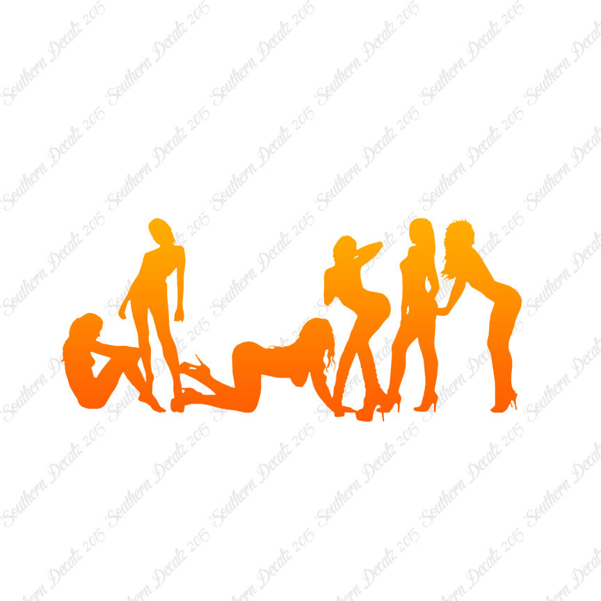 Group Of Dancers Strippers Girls