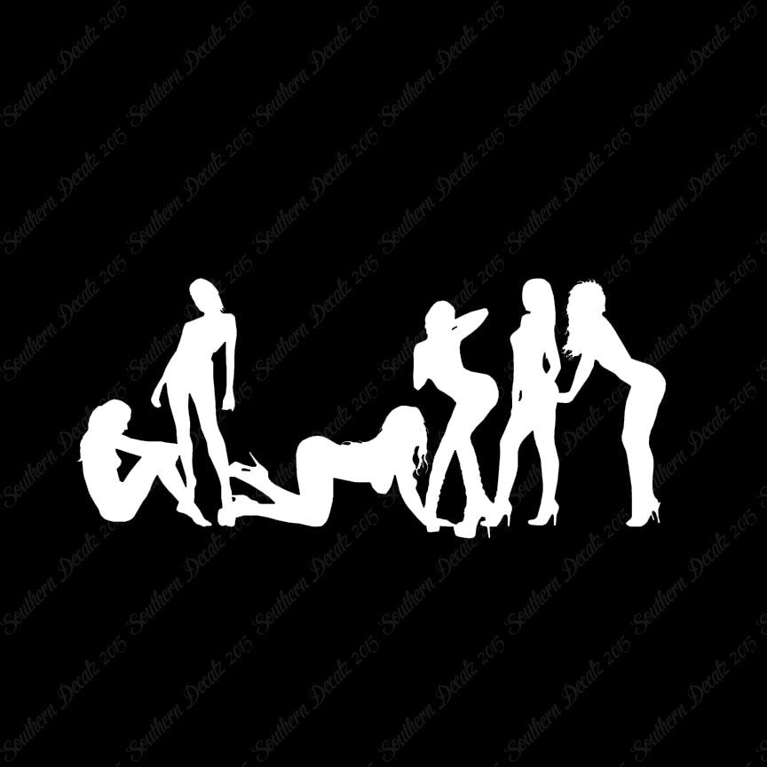 Group Of Dancers Strippers Girls