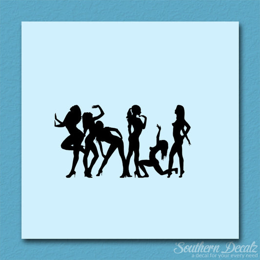 Group Of Strippers Dancers Girls