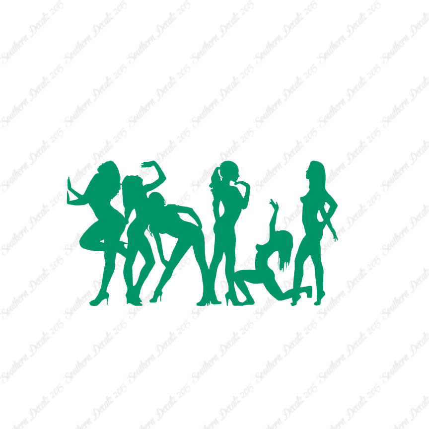 Group Of Strippers Dancers Girls