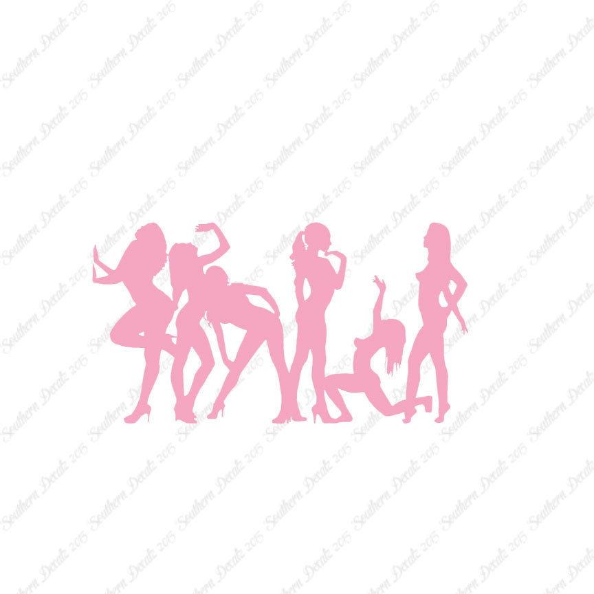 Group Of Strippers Dancers Girls