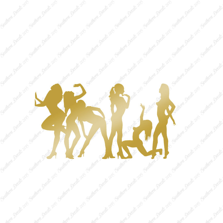 Group Of Strippers Dancers Girls