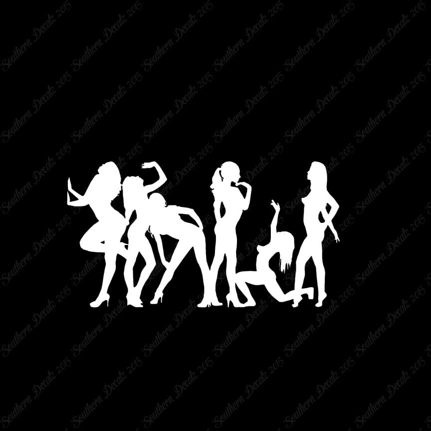 Group Of Strippers Dancers Girls