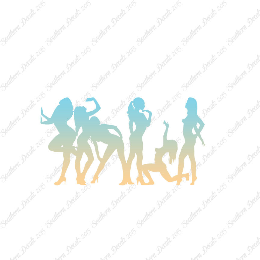 Group Of Strippers Dancers Girls