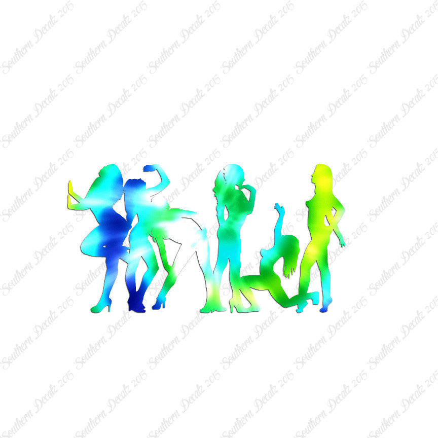 Group Of Strippers Dancers Girls