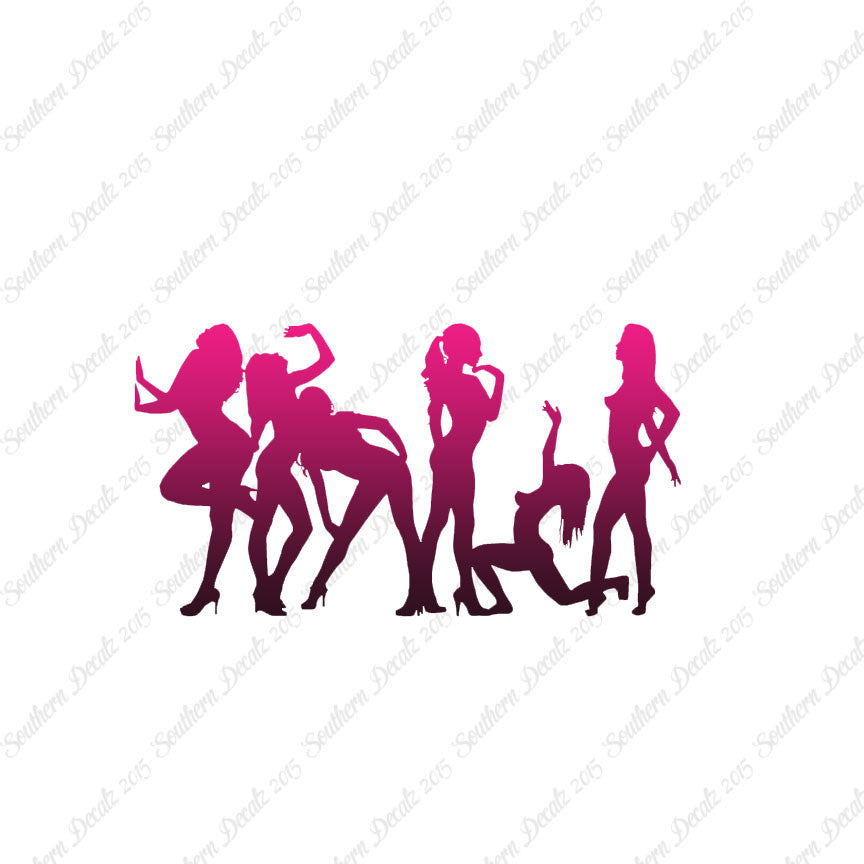 Group Of Strippers Dancers Girls
