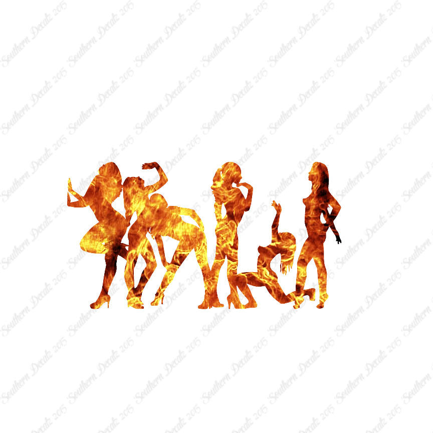 Group Of Strippers Dancers Girls