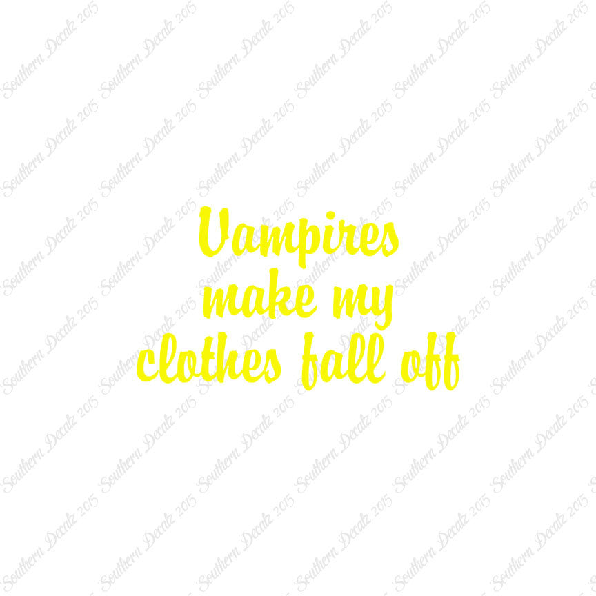 Vampires Make Clothes Fall Off