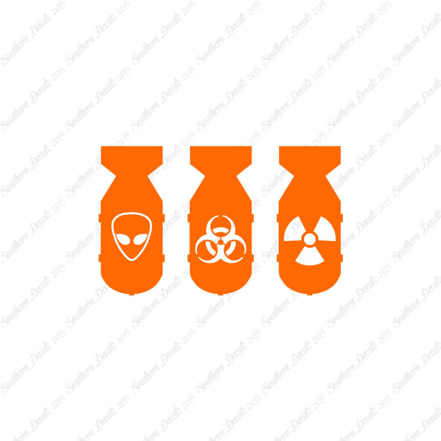 3 Bomb Alien Nuke Biohazard