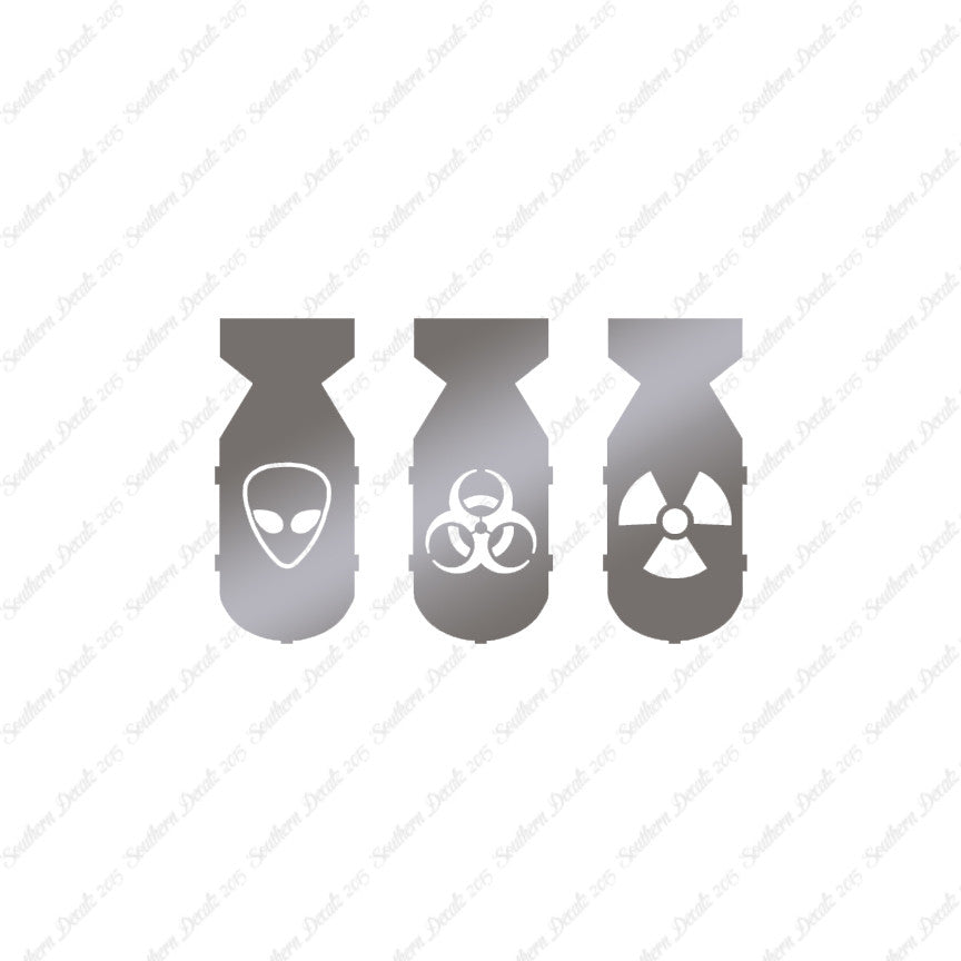 3 Bomb Alien Nuke Biohazard
