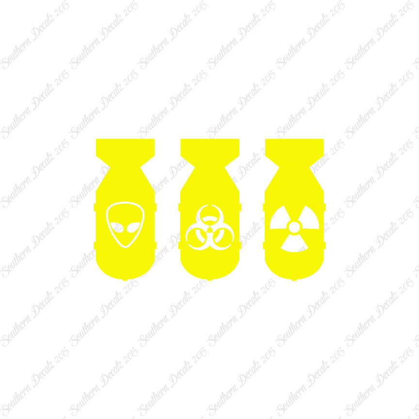 3 Bomb Alien Nuke Biohazard