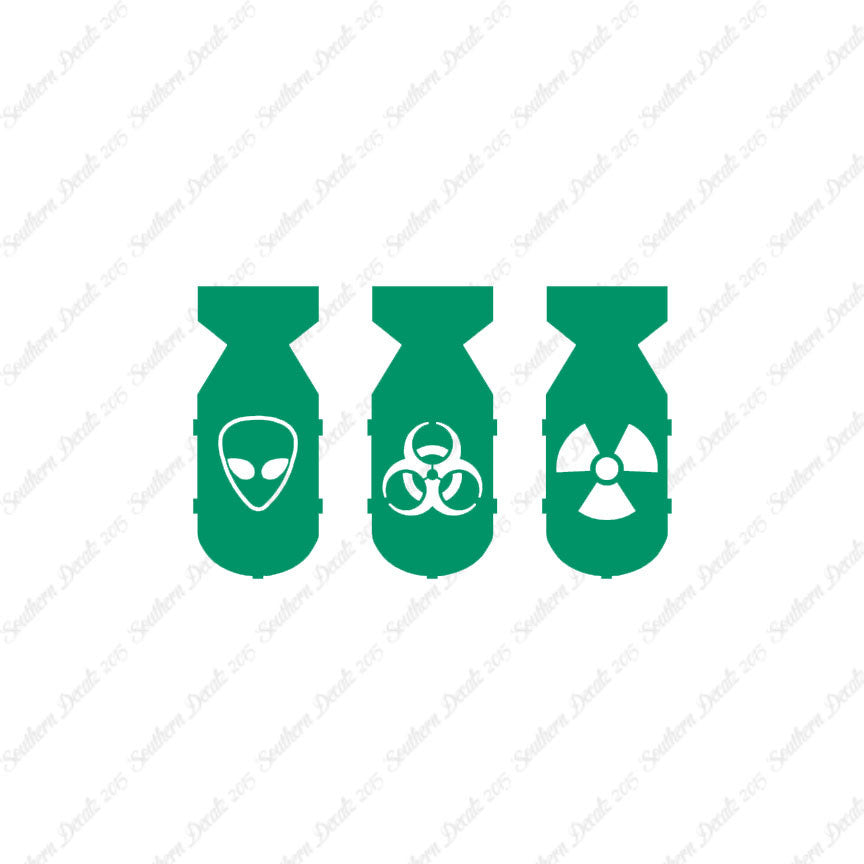 3 Bomb Alien Nuke Biohazard