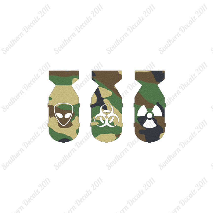 3 Bomb Alien Nuke Biohazard