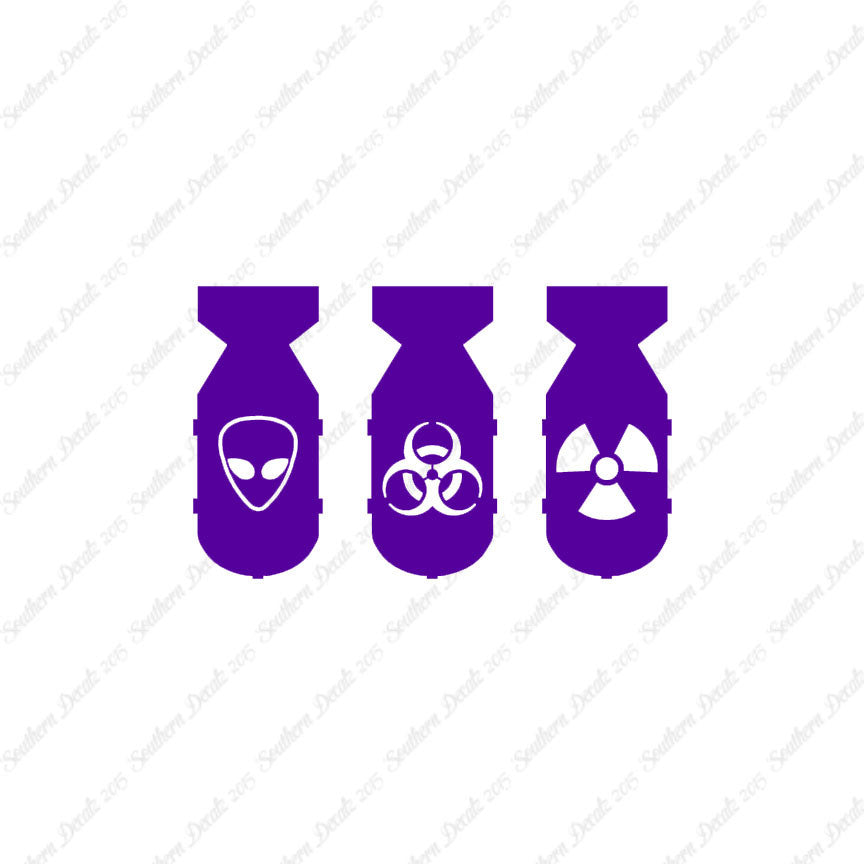 3 Bomb Alien Nuke Biohazard