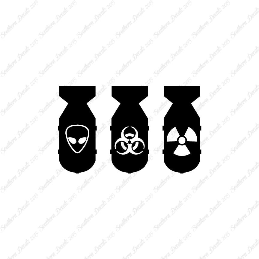 3 Bomb Alien Nuke Biohazard