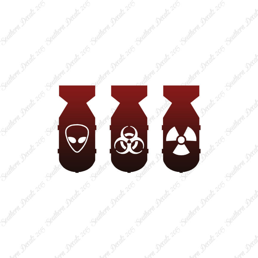 3 Bomb Alien Nuke Biohazard