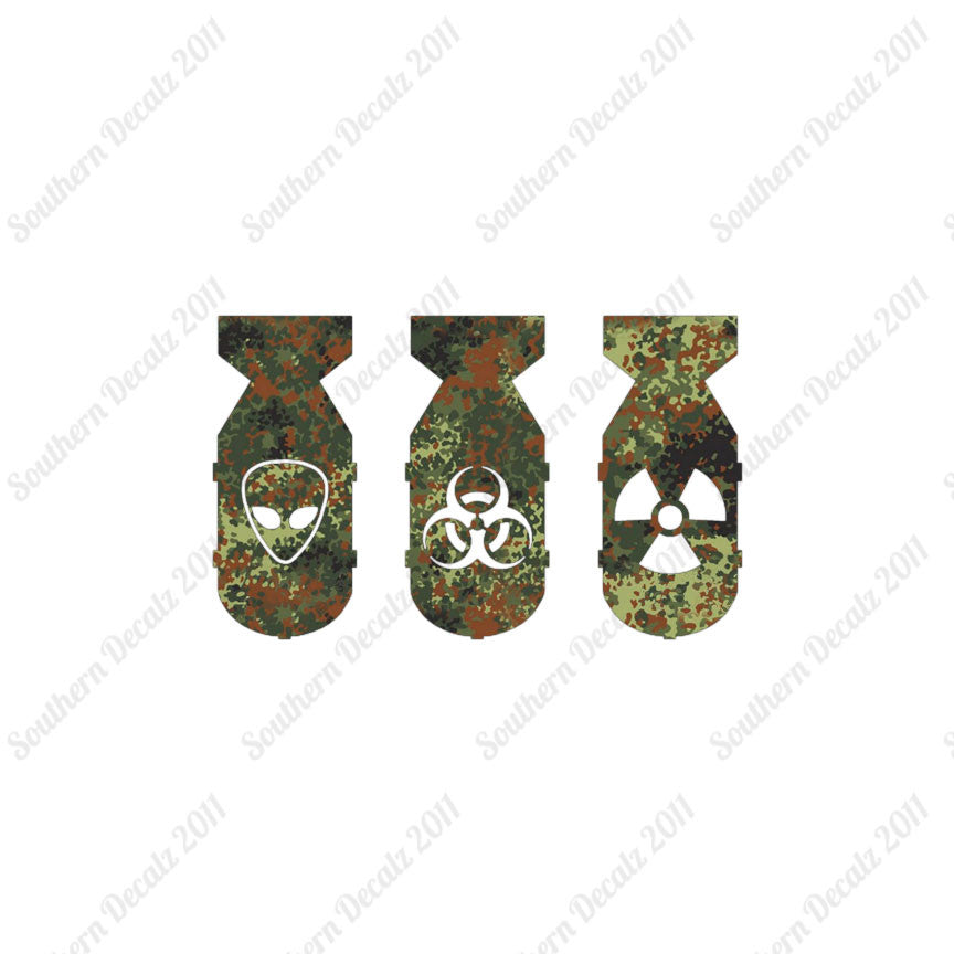3 Bomb Alien Nuke Biohazard