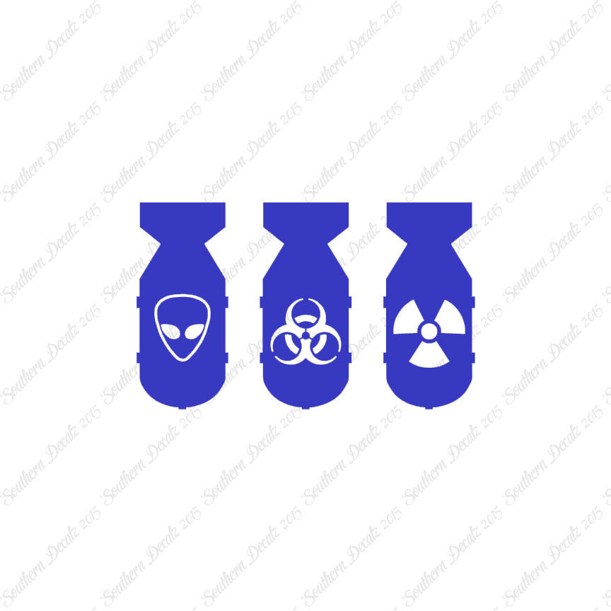 3 Bomb Alien Nuke Biohazard