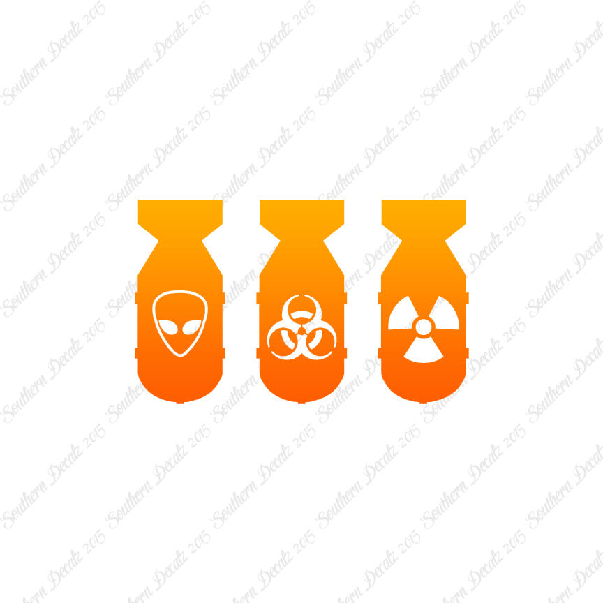 3 Bomb Alien Nuke Biohazard