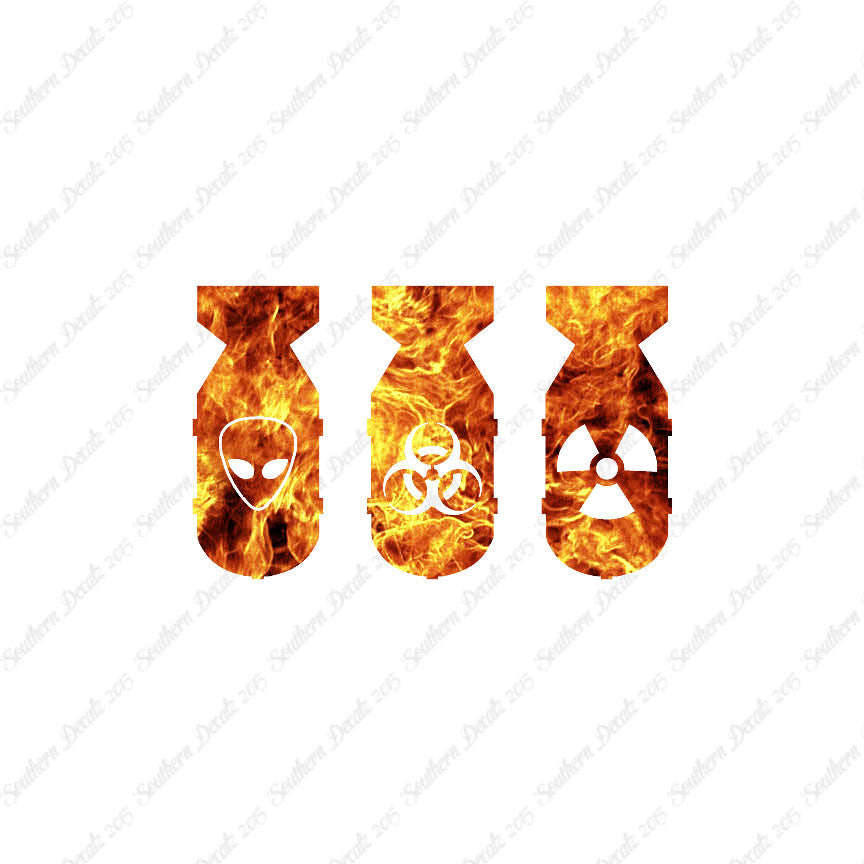 3 Bomb Alien Nuke Biohazard