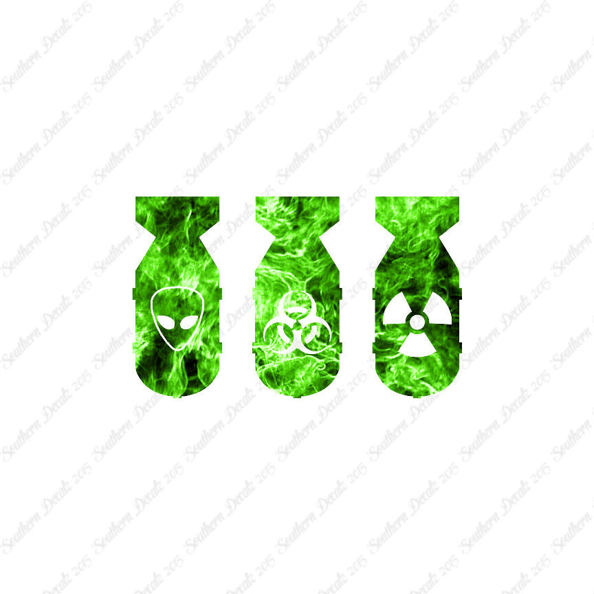 3 Bomb Alien Nuke Biohazard