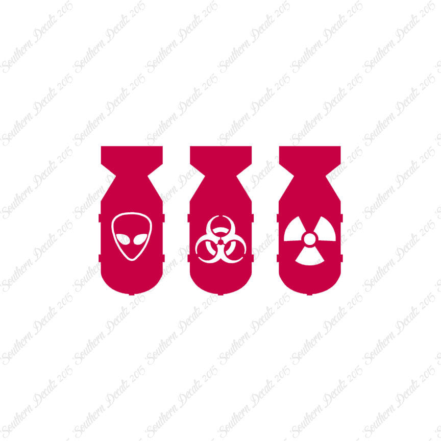 3 Bomb Alien Nuke Biohazard