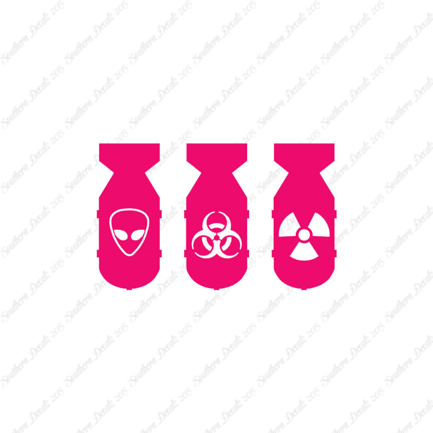 3 Bomb Alien Nuke Biohazard