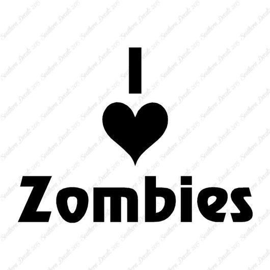 I Love Zombies Heart