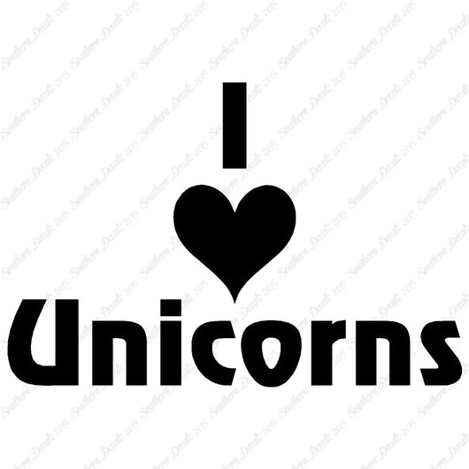 I Love Unicorn Heart