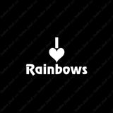 I Love Rainbows Heart