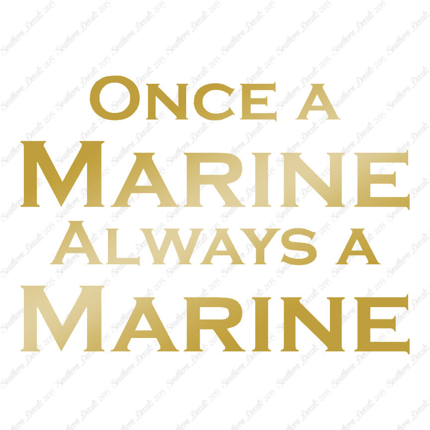 Once A Marine Always