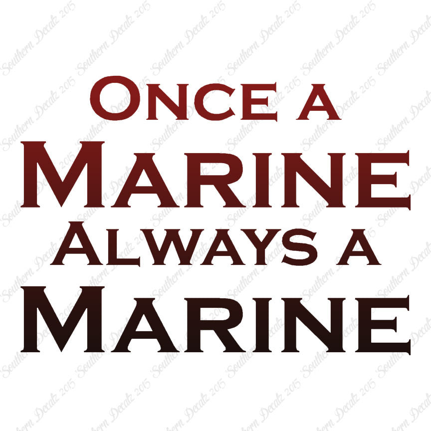Once A Marine Always