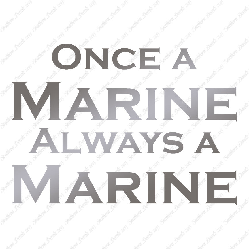 Once A Marine Always