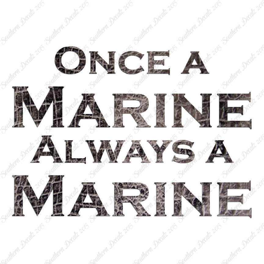 Once A Marine Always