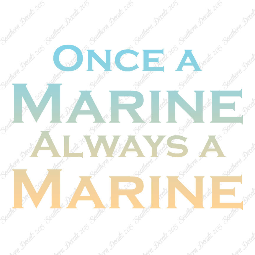 Once A Marine Always